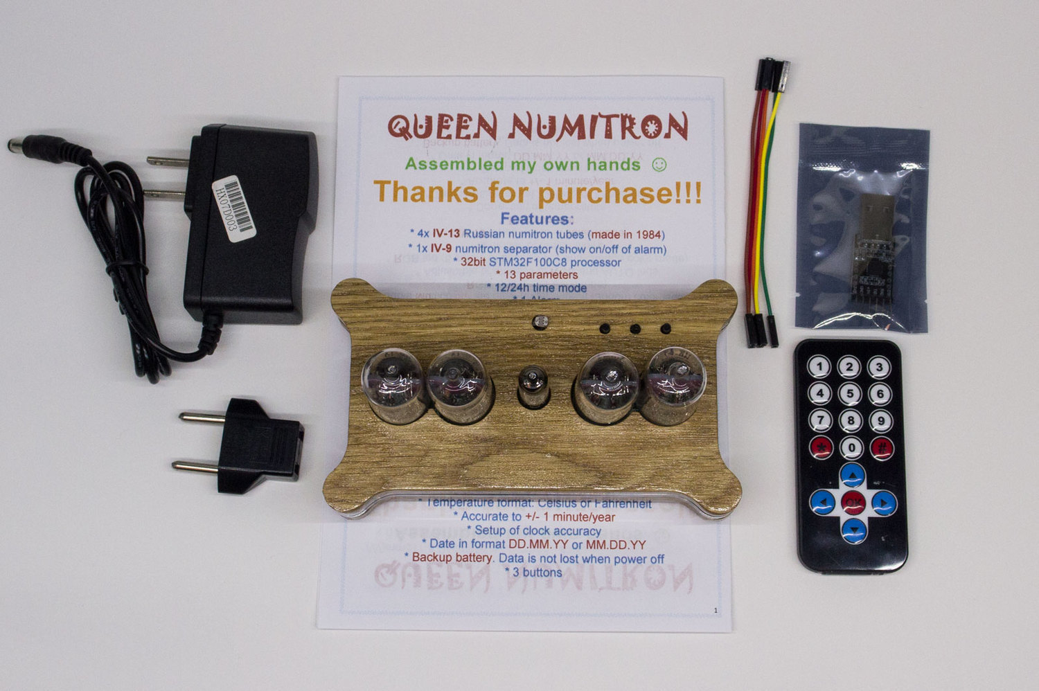 Package for Numitron IV-9 clock
