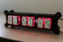 Wi-Fi Thyratron desk clock with ITS1-A tubes in acrylic case