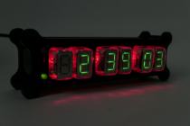 Wi-Fi Thyratron desk clock with ITS1-A tubes in acrylic case