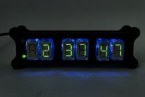 Wi-Fi Thyratron desk clock with ITS1-A tubes in acrylic case