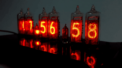 Yana nixie IN-16 clock. Effects of switching digits.