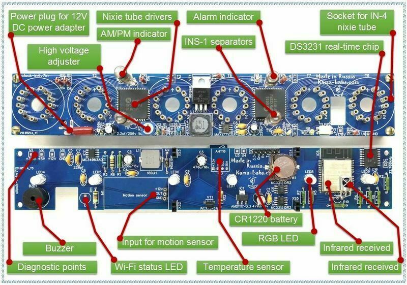 What on the board Sonya IN-4 nixie clock What on the board Sonya IN-4 nixie clock