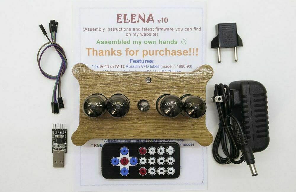 Package for Elena IV-11 VFD desk clock